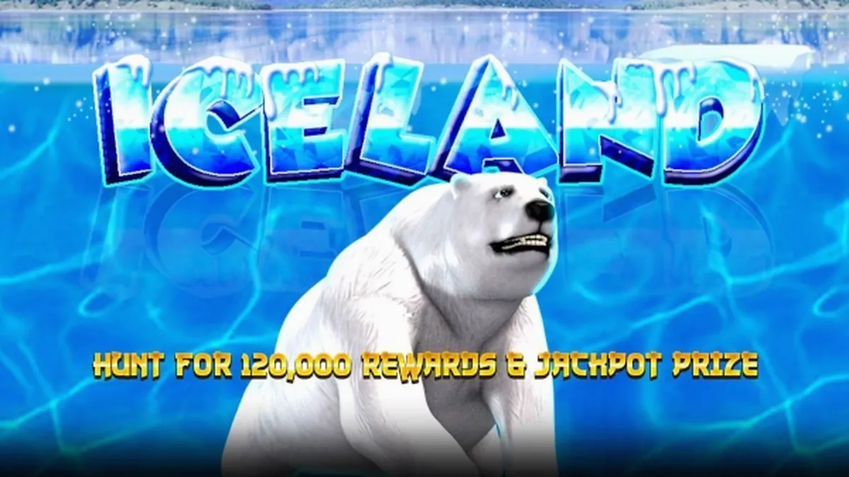 Pemandangan bertema es dan salju dalam permainan slot Iceland